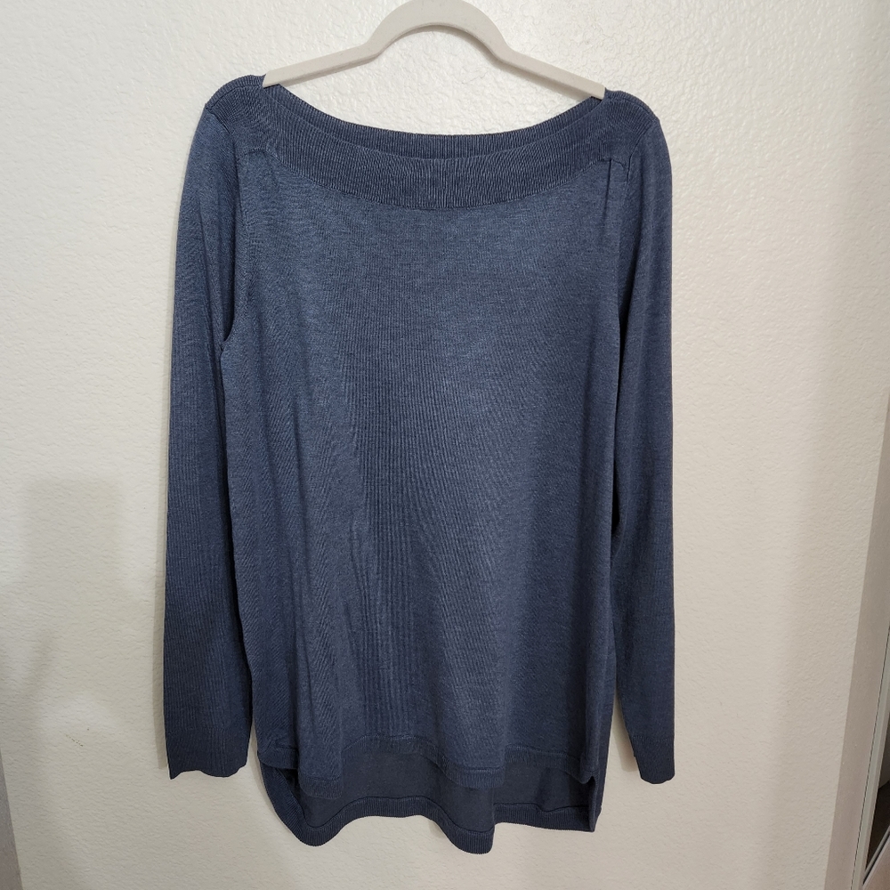 Cyrus blue boat neck sweater women's size xlarge